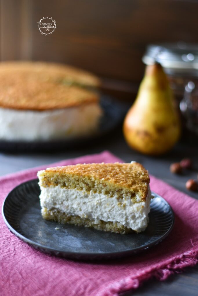 torta ricotta pere sal de riso fetta