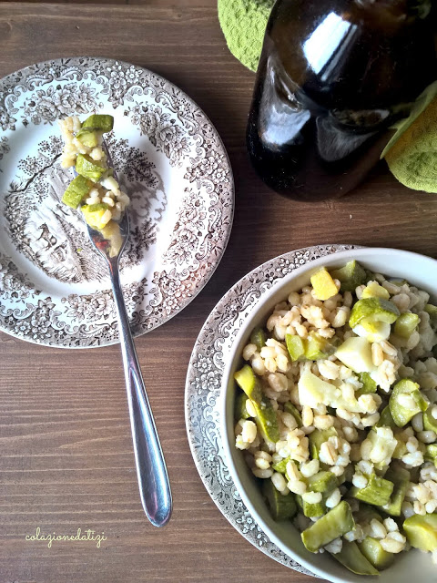 Orzotto zucchine e percorino