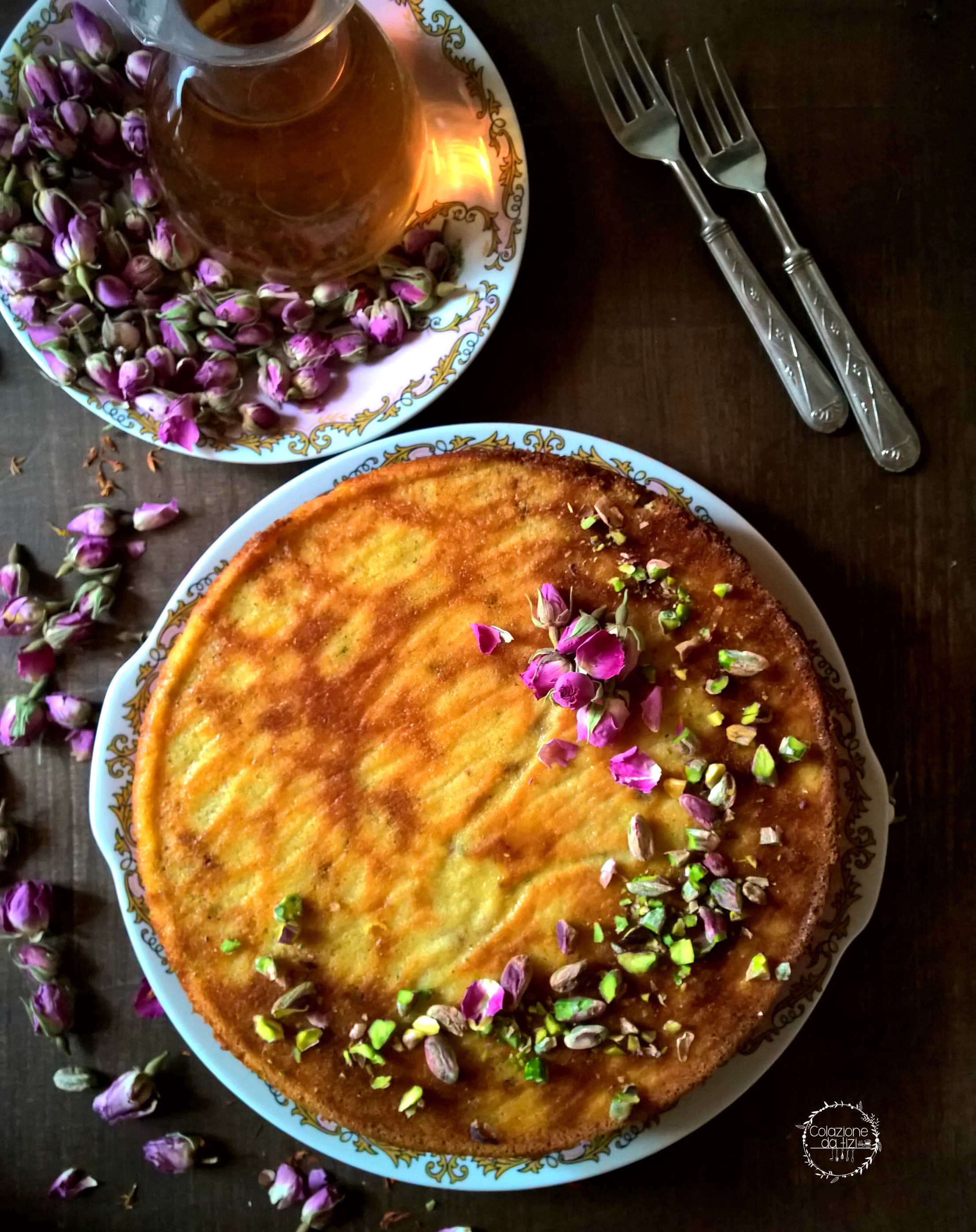 torta persiana all'acqua di rose