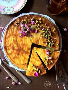 torta persiana all'acqua di rose