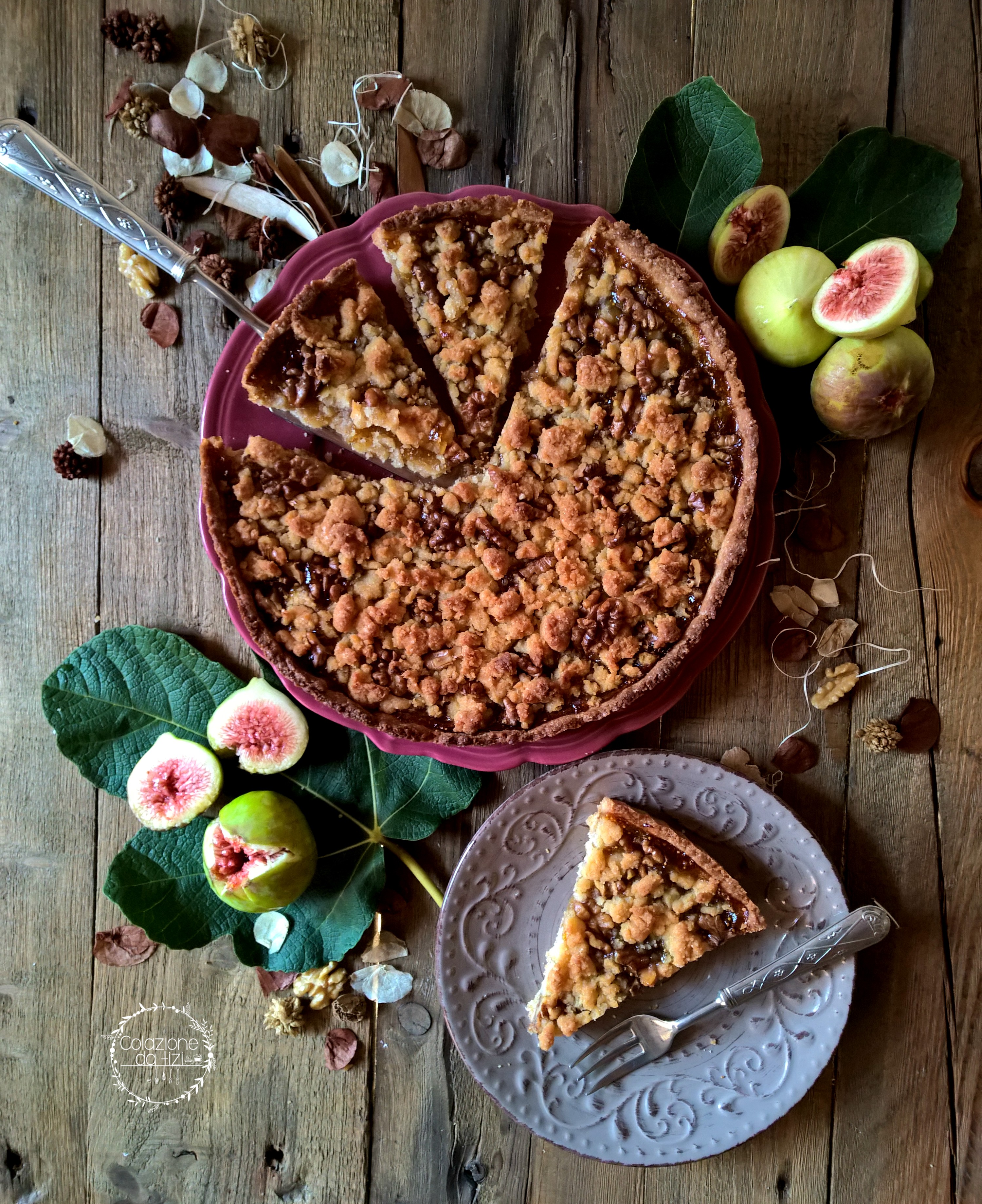 crostata vegana fichi e noci