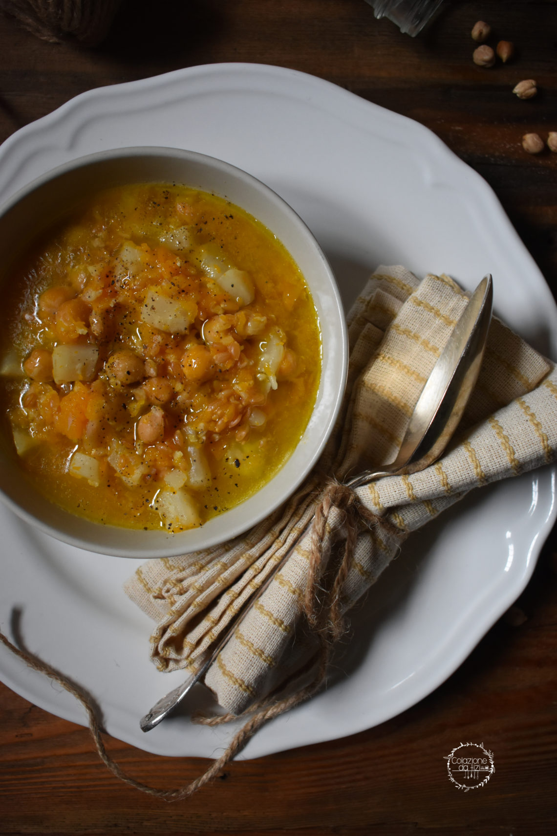 minestra di zucca avena sedano rapa