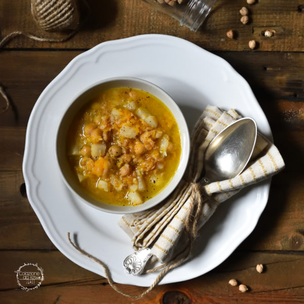 minestra di zucca avena sedano rapa