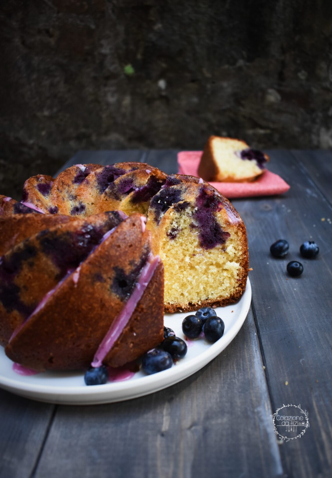 blueberries bundt ciambella mirtilli