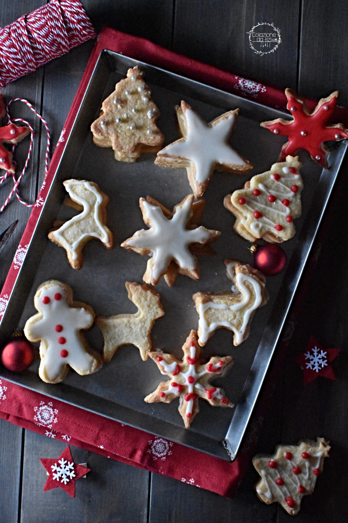 biscotti natale con glassa all'acqua