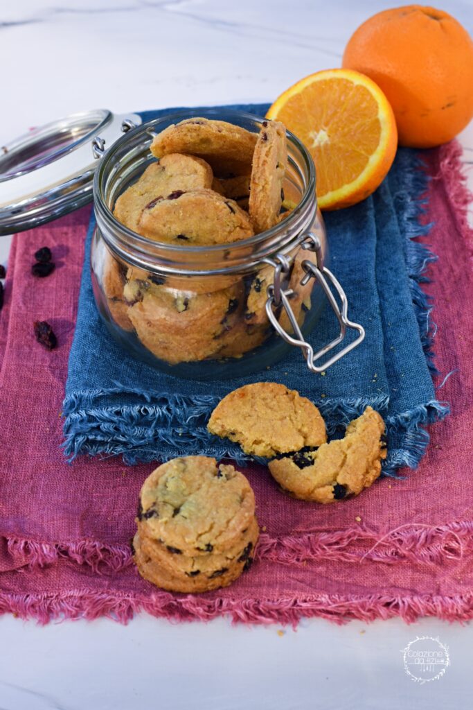 biscotti vegani arancia e mirtilli rossi