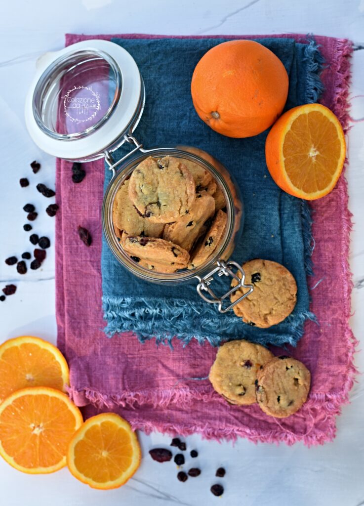 biscotti vegani arancia mirtilli rossi