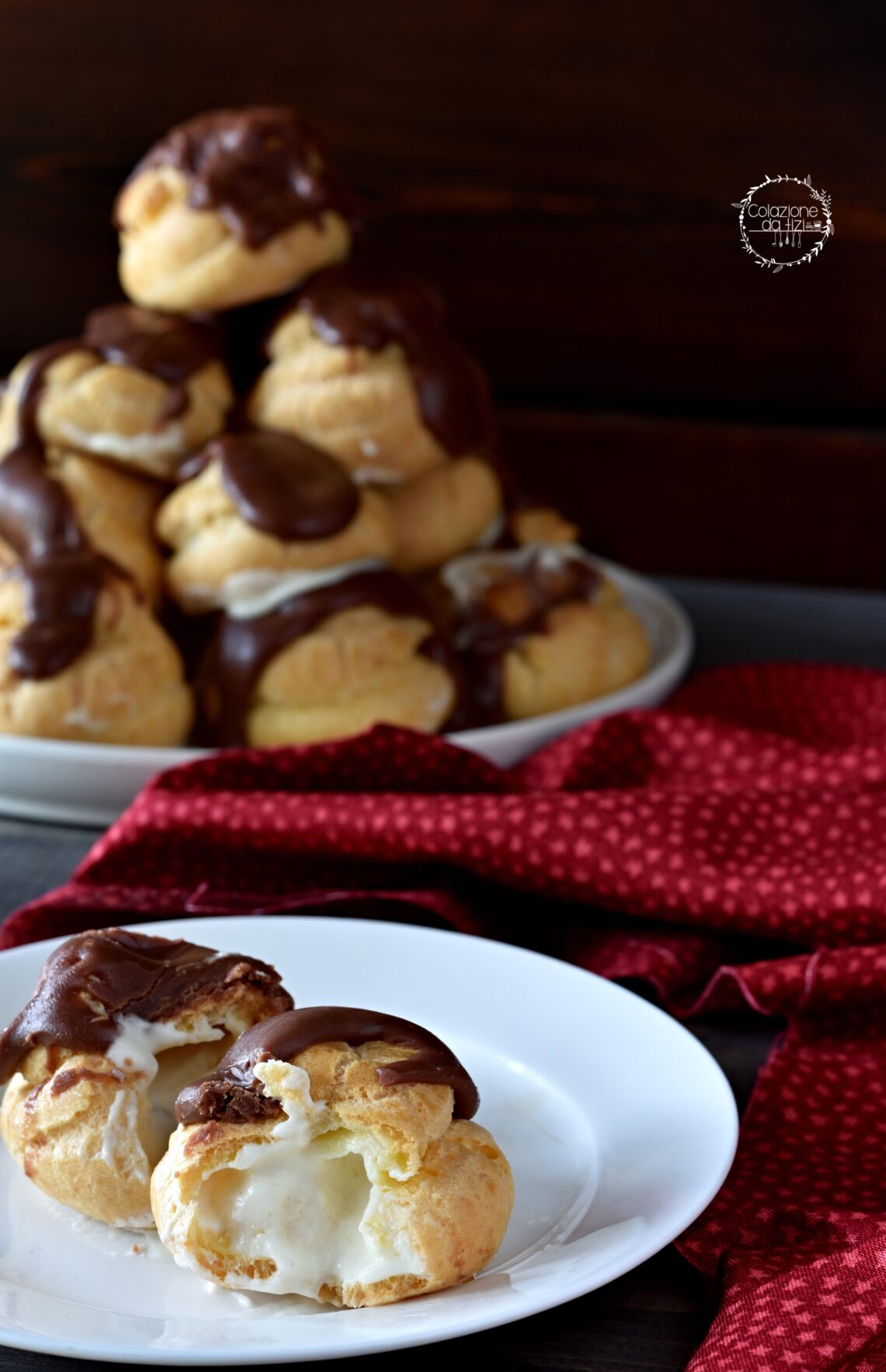 profiteroles crema chantilly